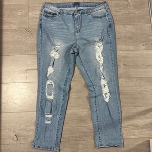 Light wash ripped jeans